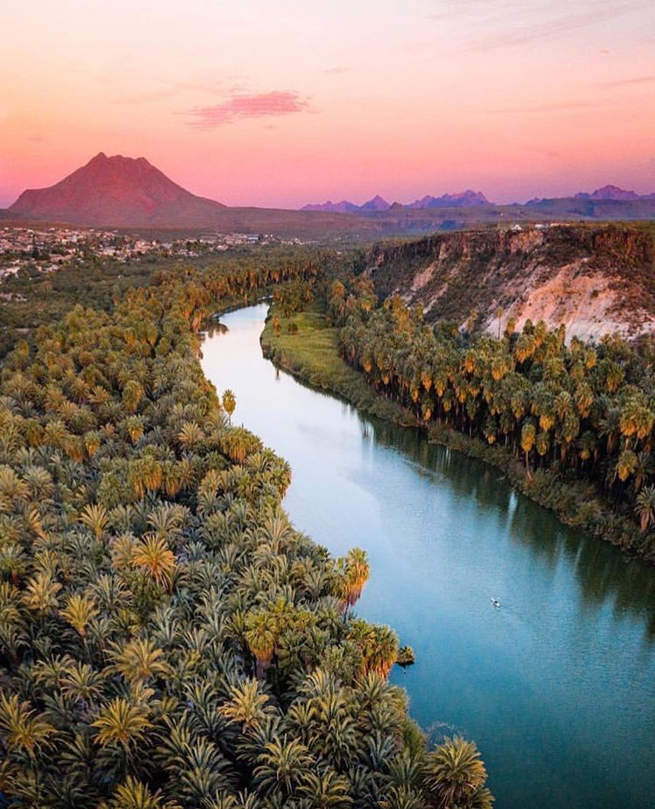 vista aérea del oasis de Mulegé