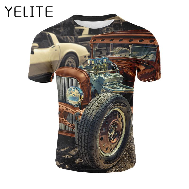 Yelite Dzhip Futbolka Letnyaya 3d Futbolka Prohladnyj Avtomobil Pechatnyj Futbolka Muzhskaya Moda Spor Giyim Yaz Tarzlari Jeep