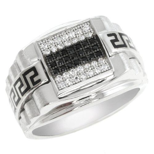 Men's 1ct Pave Cz Fashion Engagement .925 Sterling Silver Ring Sizes 8-12 Men's 1ct Pave Cz Fashion Engagement .925 Sterling Silver Ring Sizes 8-12