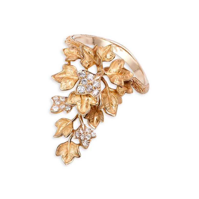 18K Gold Diamond Cluster Stud Earrings 292