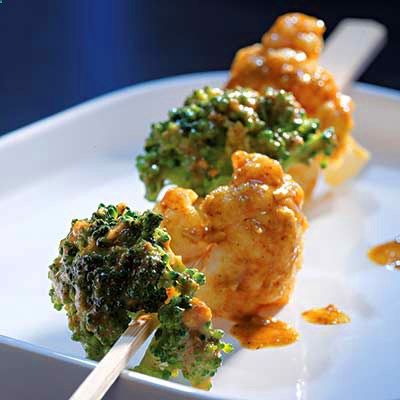 Low carb Indian on Atkins: Seared chicken and vegetable satay recipe