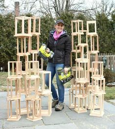 DIY Wood Lantern Centerpieces - Jaime Costiglio