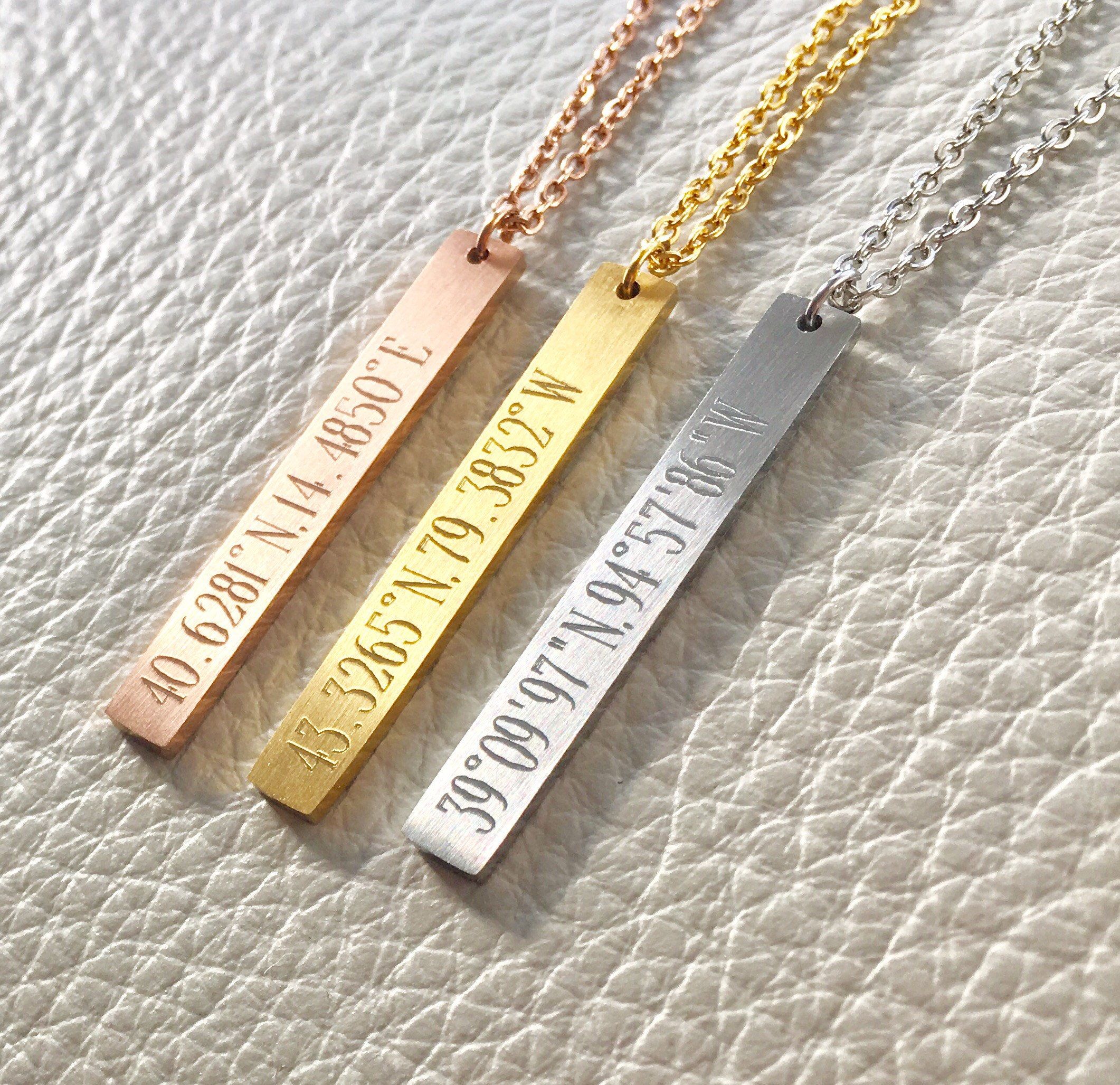 vertical bar necklace vertical bar necklace