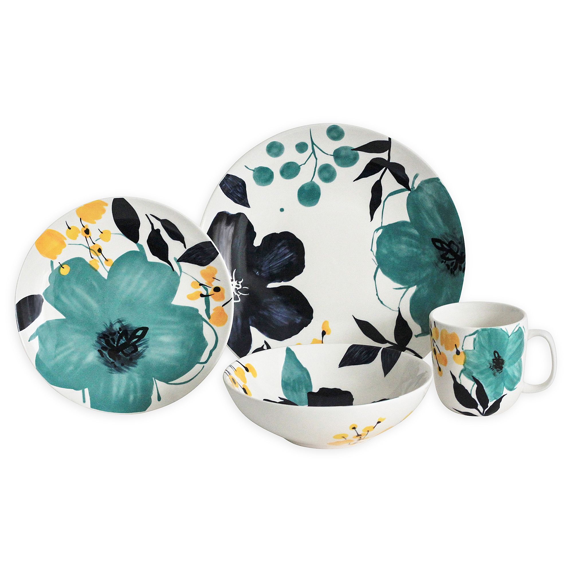 Floral 16 Piece Dinnerware Set Sur La Table Dinnerware