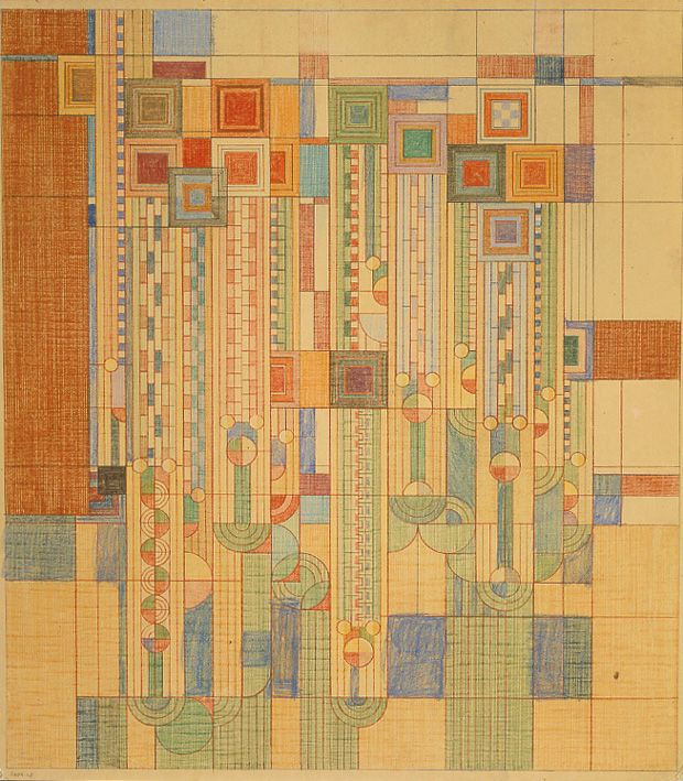 Frank Lloyd Wright S Lesser Known Contributions To Graphic Design Frank Lloyd Wright Saguaro Forms And Cactus Flowers Rug Design 1955