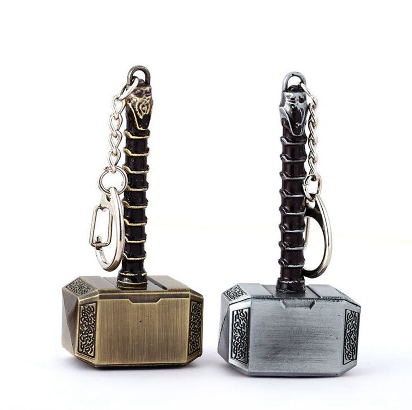 Marvel The Avengers Thor's Hammer Mjolnir Pewter Metal keychain colour gold Marvel The Avengers Thor's Hammer Mjolnir Pewter Metal keychain colour gold