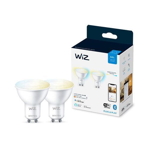 Met de slimme spots van WiZ kun je je lampen bedienen met je smartphone! De slimme ledlampen geven warm- tot koelwit licht en zijn geschikt voor armaturen met een GU10-fitting.
Je kan de lampen rechtstreeks uit de doos gebruiken, alles wat je hoeft te doen is de lamp in de fitting te plaatsen, verbinding maken met je WiFi-netwerk en de WiZ-app downloaden! Zo kun je tijdschema's instellen om de lampen aan en uit te laten gaan op jouw dagritme, of ze dimmen of feller zetten naar jouw behoefte, Bluetooth, 2700k, The Wiz, Smartphone, Wi Fi, Maker, Kitchen Appliances, Tableware, Distance