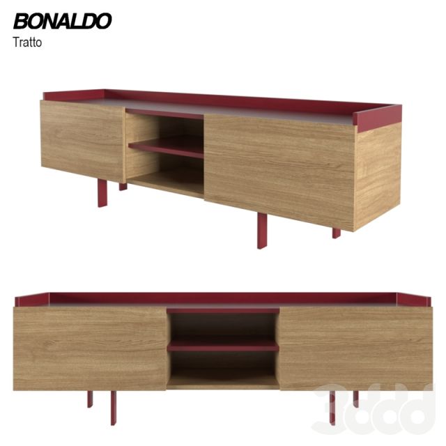 Комод BONALDO - Tratto 220 Modern Materials, Autocad, Chest Of Drawers, Wood Colors, Sideboard, Visual, Beige, Cabinet, Storage
