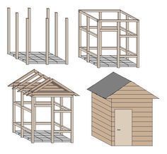Garden houses build themselves from wood -