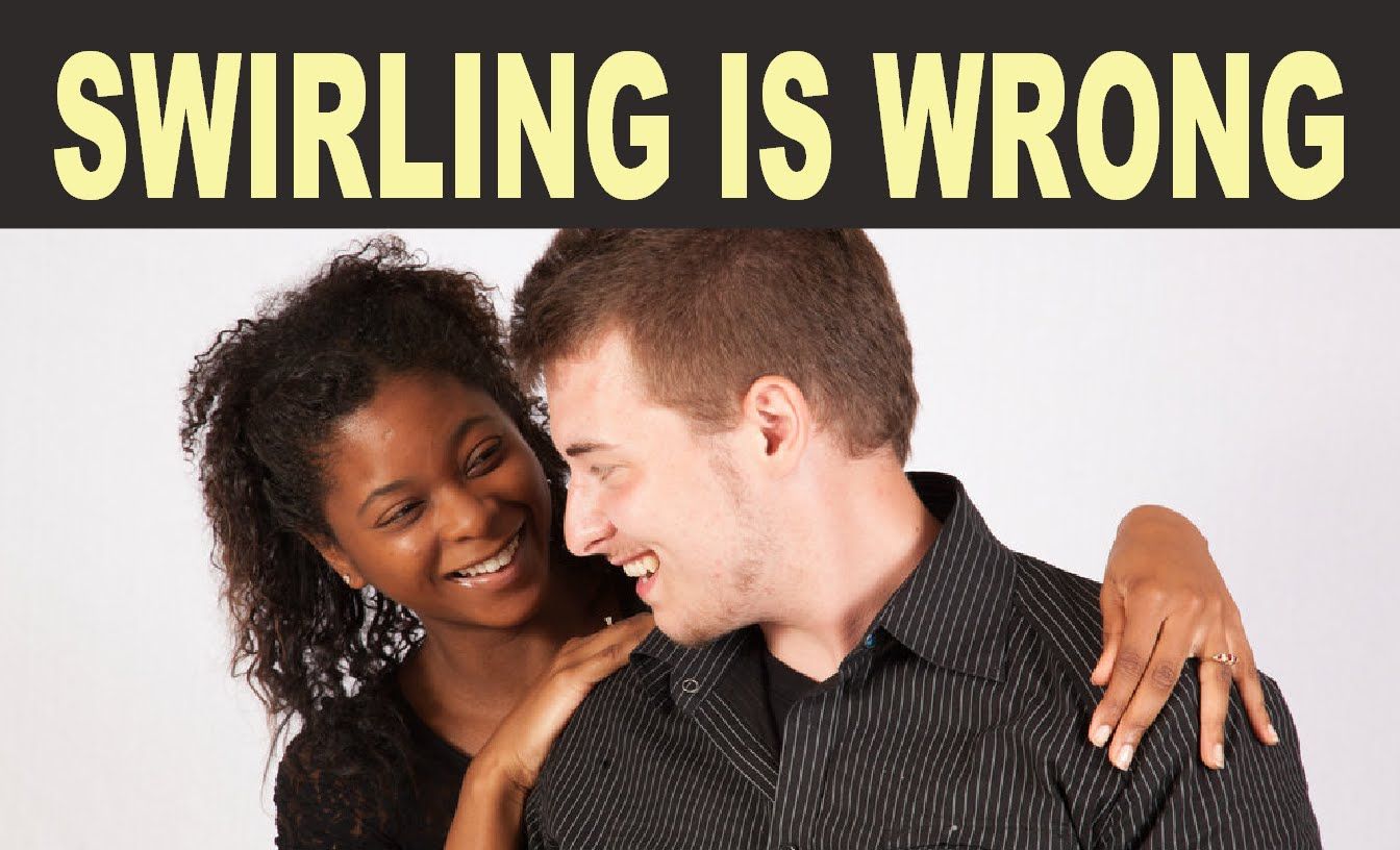 Swirling black white dating