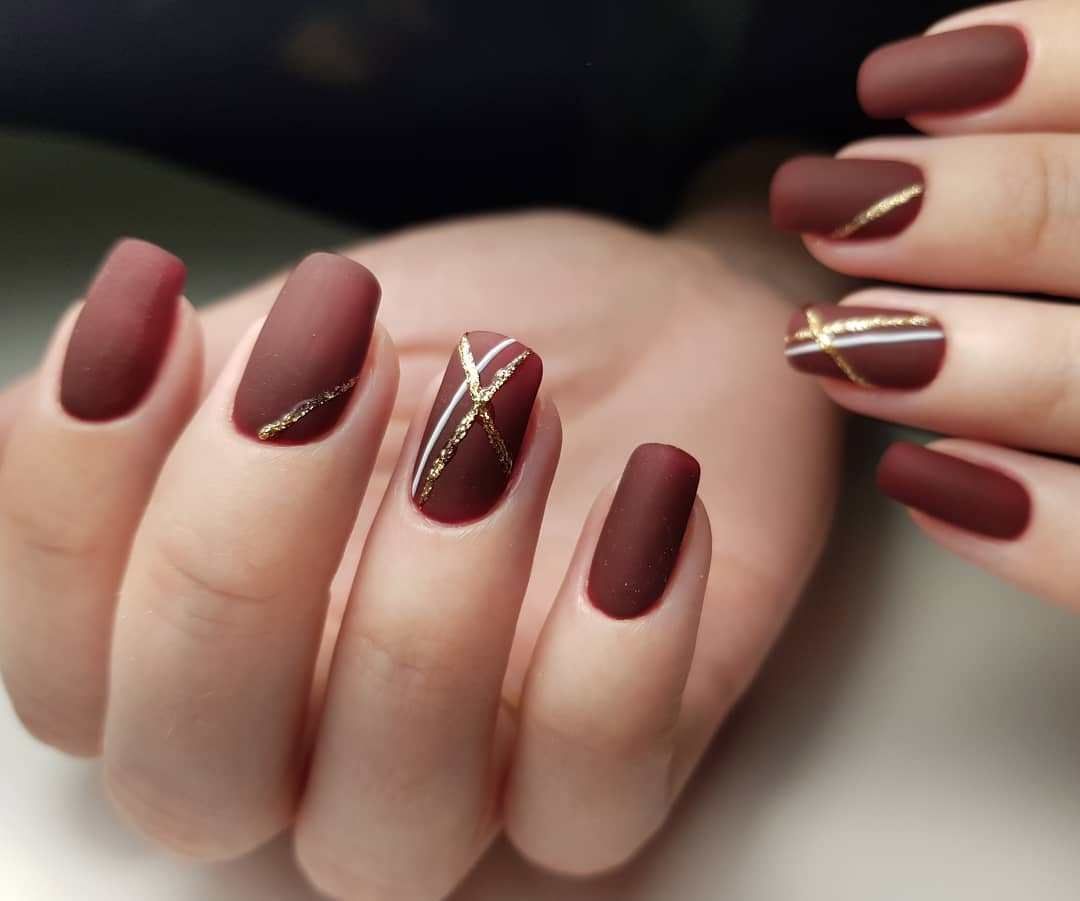 brown nail art design nailacrylic nailart naildesign 