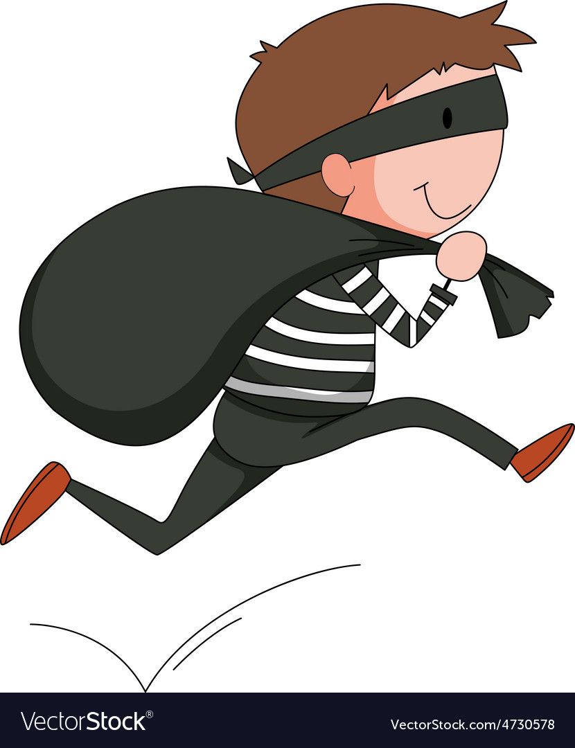 Robber vector image on VectorStock | Family box, Robber, Character