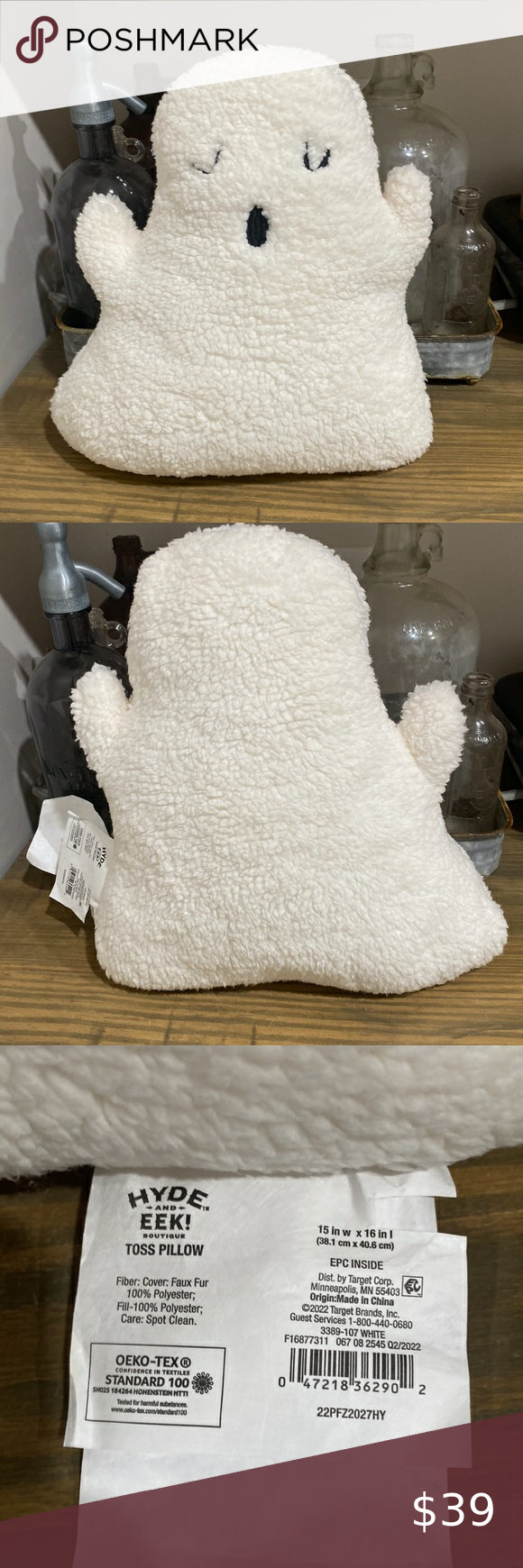 Hyde and Eek 2022 Halloween Ghost Pillow in 2022 Ghost pillow