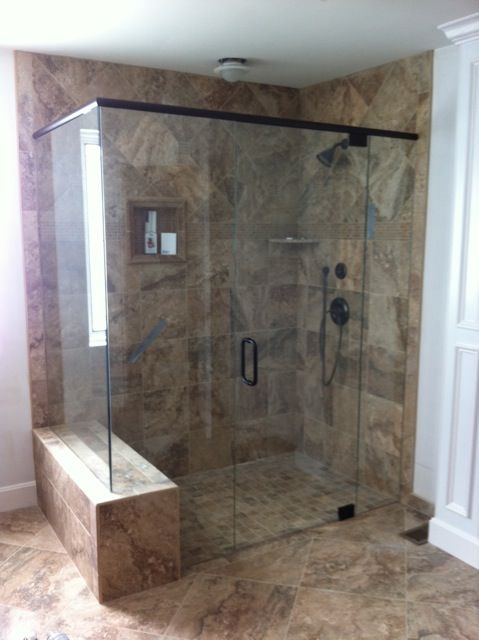 Another Barrier Free Lication Showcased In This Frameless Another Barrier Free Lication Showcased In This Frameless Seamless Shower Enclosure Additionally The Seat And Nook Add To Functionality