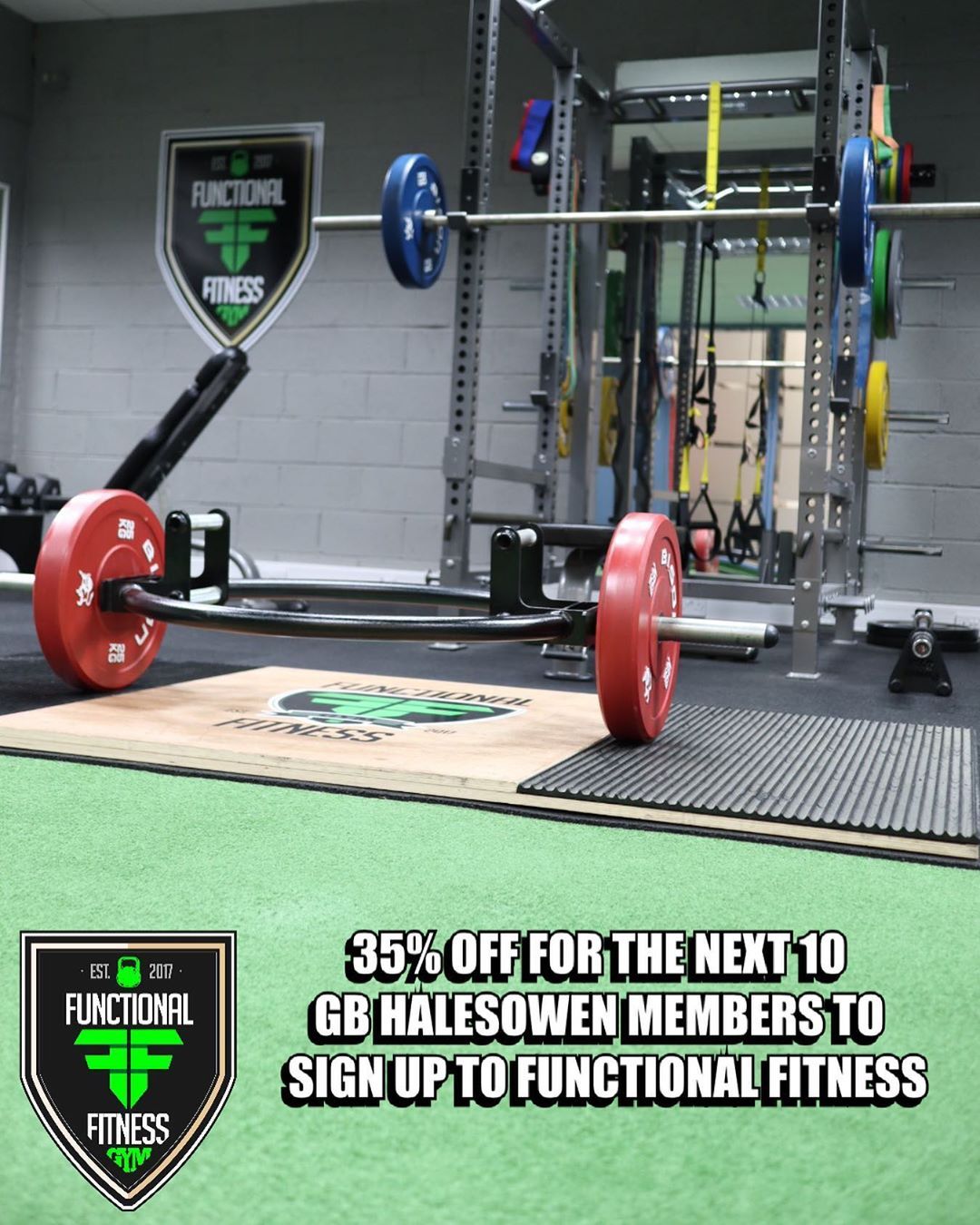 We are offer 35% off the functional fitness memberships for the next 10 GB Halesowen members to join...