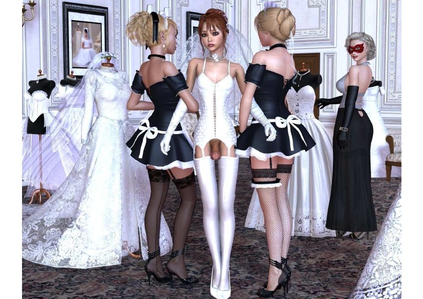 Curly butt maid sissy
