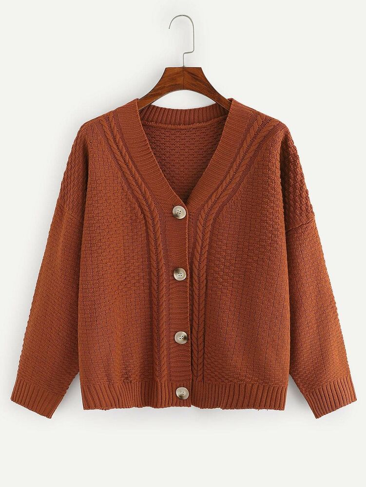 TCM Plus Cable Knit Button Up Cardigan 2XL 3XL #TCM TCM Plus Cable Knit Button Up Cardigan 2XL 3XL #TCM