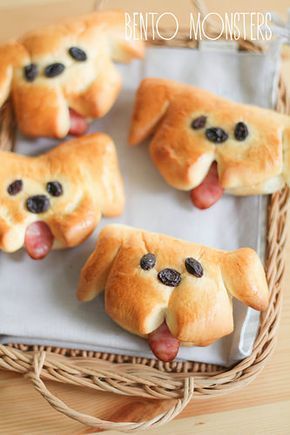These Doggy Sausage Bread Buns are simply adorable! #Ad Bread Recipes For Kids, Baby Food Recipes, Cooking Recipes, Cooking Tips, Kitchen Recipes, Recipes Dinner, Cute Food, Good Food, Yummy Food