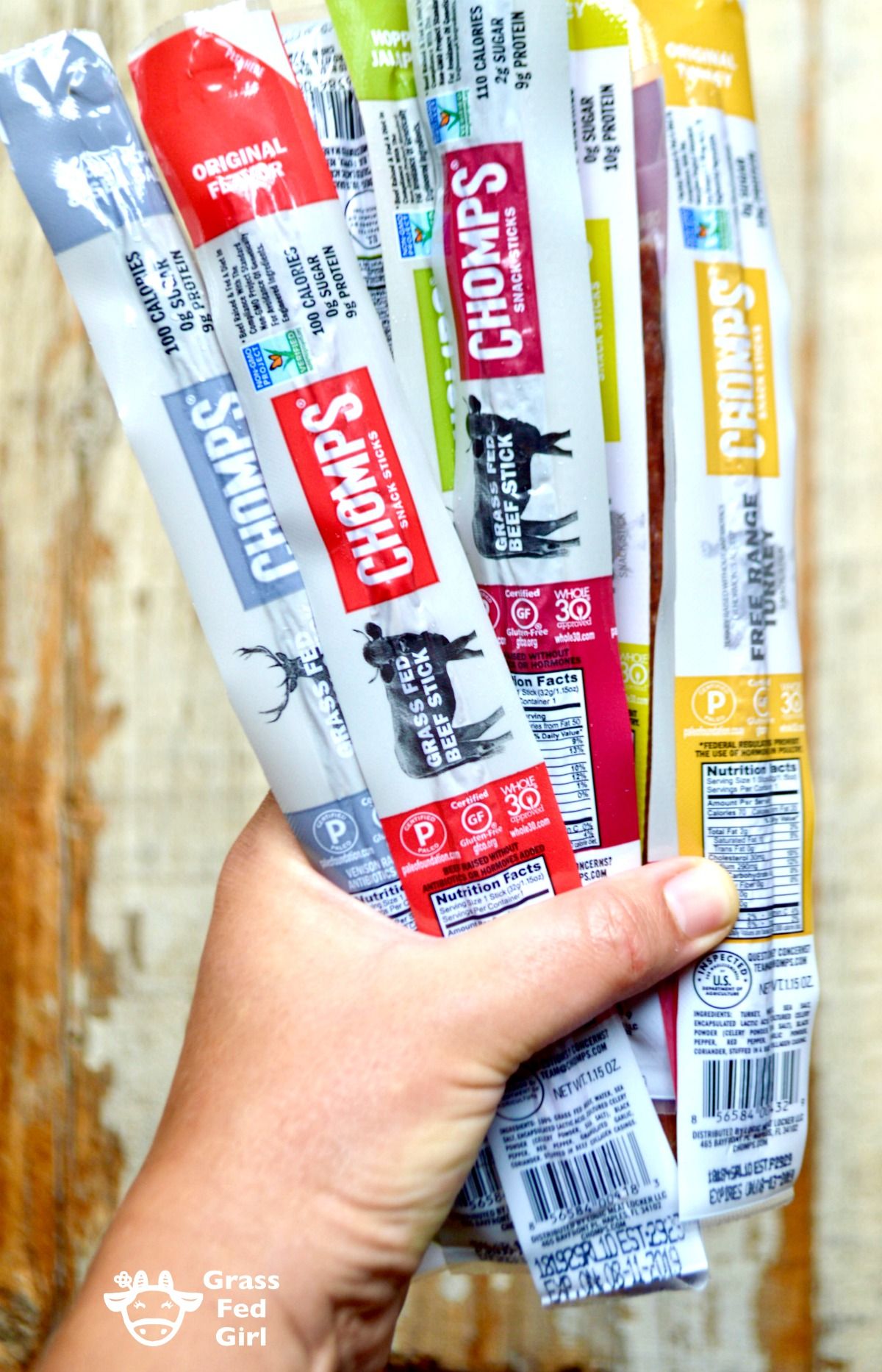 Chomps Healthy Beef Jerky Snack Sticks Sea Salt Beef Grass Fed Beef Beef Grass Fed Beef Beef Jerky Sticks