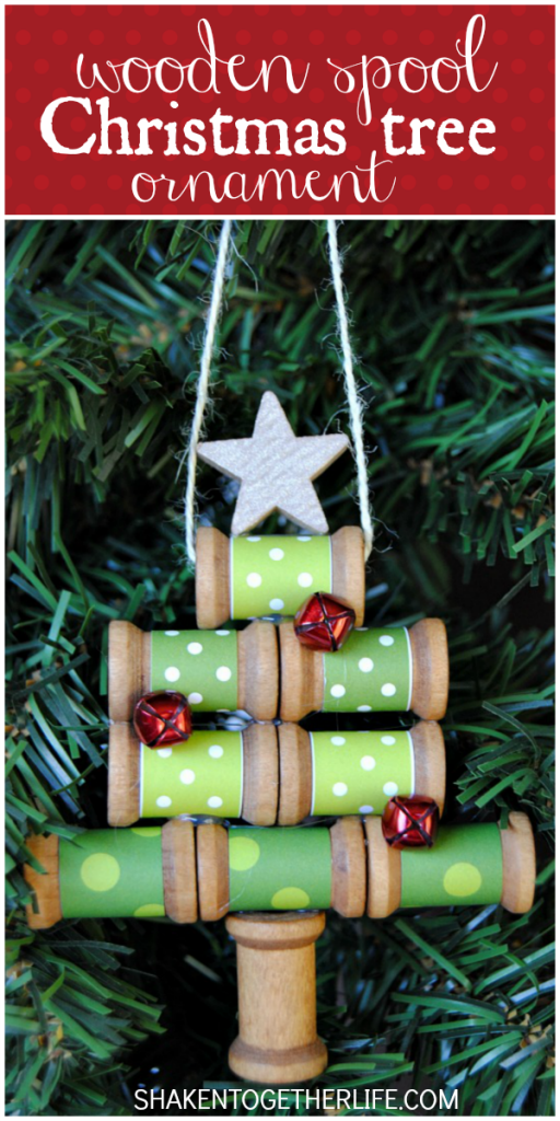 Wooden Spool Christmas Tree Ornament Christmas Ornaments Christmas Ornament Crafts Christmas Crafts