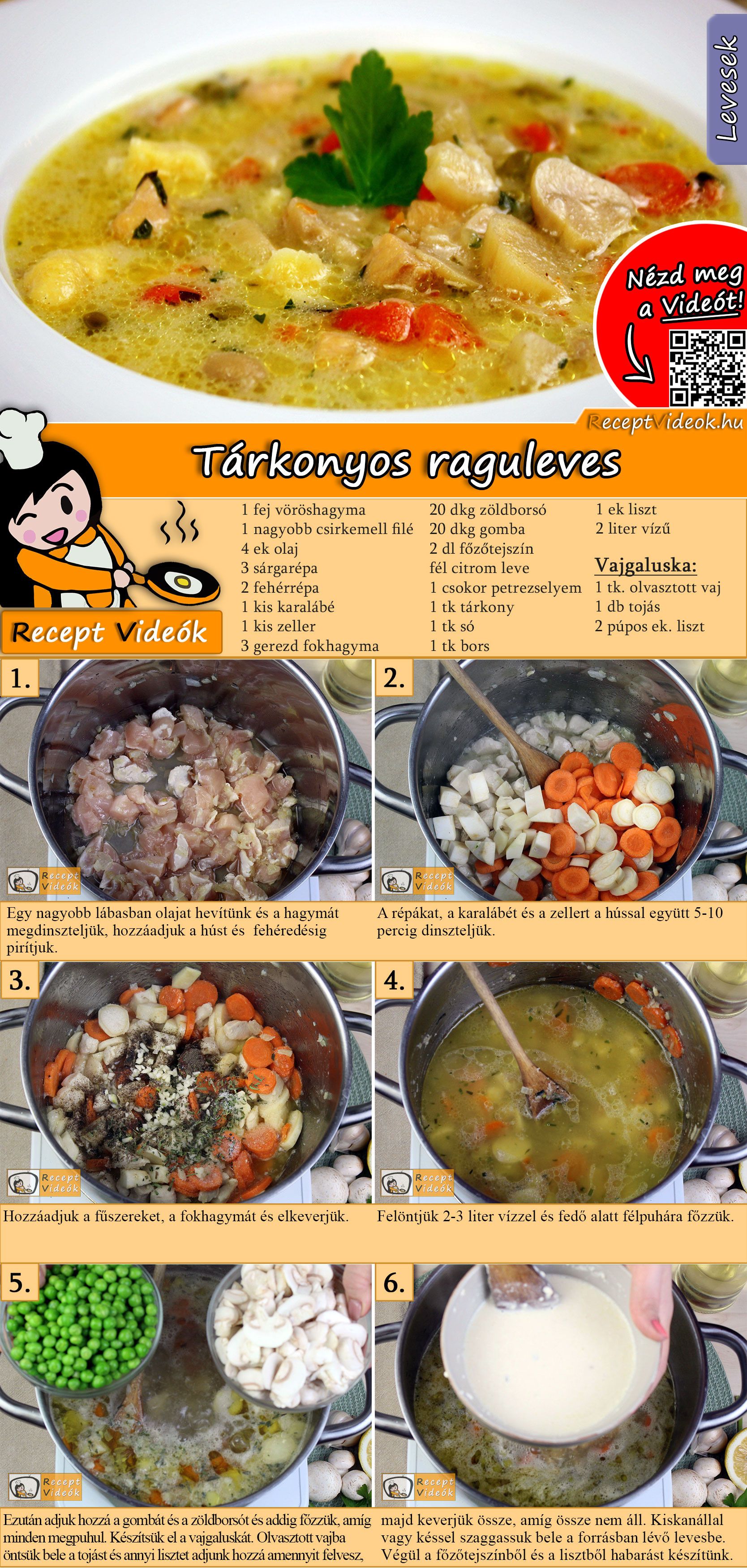 Az egyik megunhatatlan levesünk a tárkonyos raguleves, mely nem csak finom, de könnyen elkészíthető és tartalmas! A Tárkonyos raguleves recept videóját a kártyán levő QR kód segítségével bármikor megtalálod! :) #TárkonyosRaguleves #ReceptVideók #Recept #Leves #LevesRecept Easy Soup Recipes, Dinner Recipes, Cooking Recipes, Healthy Recipes, Amazing Food, Good Food, Yummy Food, Do It Yourself Food, Grilled Fish Recipes