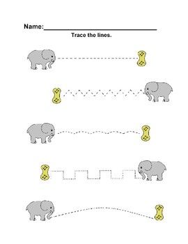 elephant handwriting practice worksheet freebie