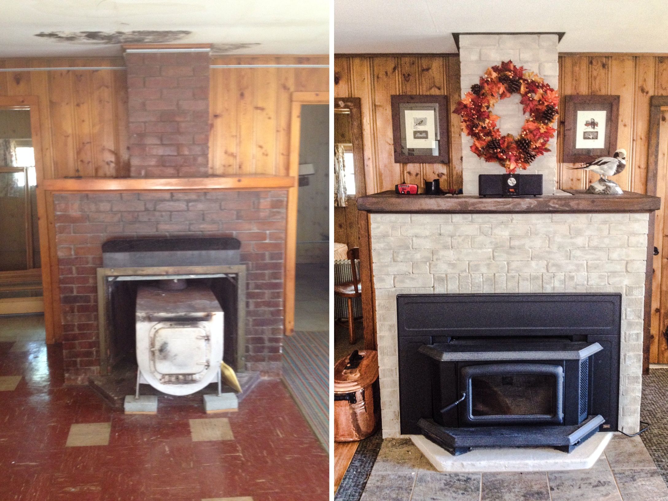 Refurbished My Red Brick Fireplace With Brik Anew Cabin Refurbished My Red Brick Fireplace With Brik Anew