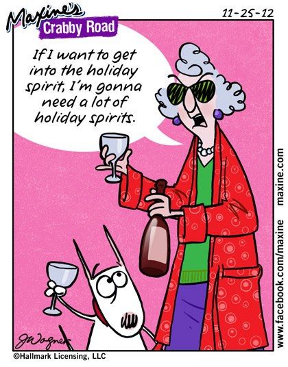 Getting into the spirit | Maxine, Christmas humor, Maxine humor