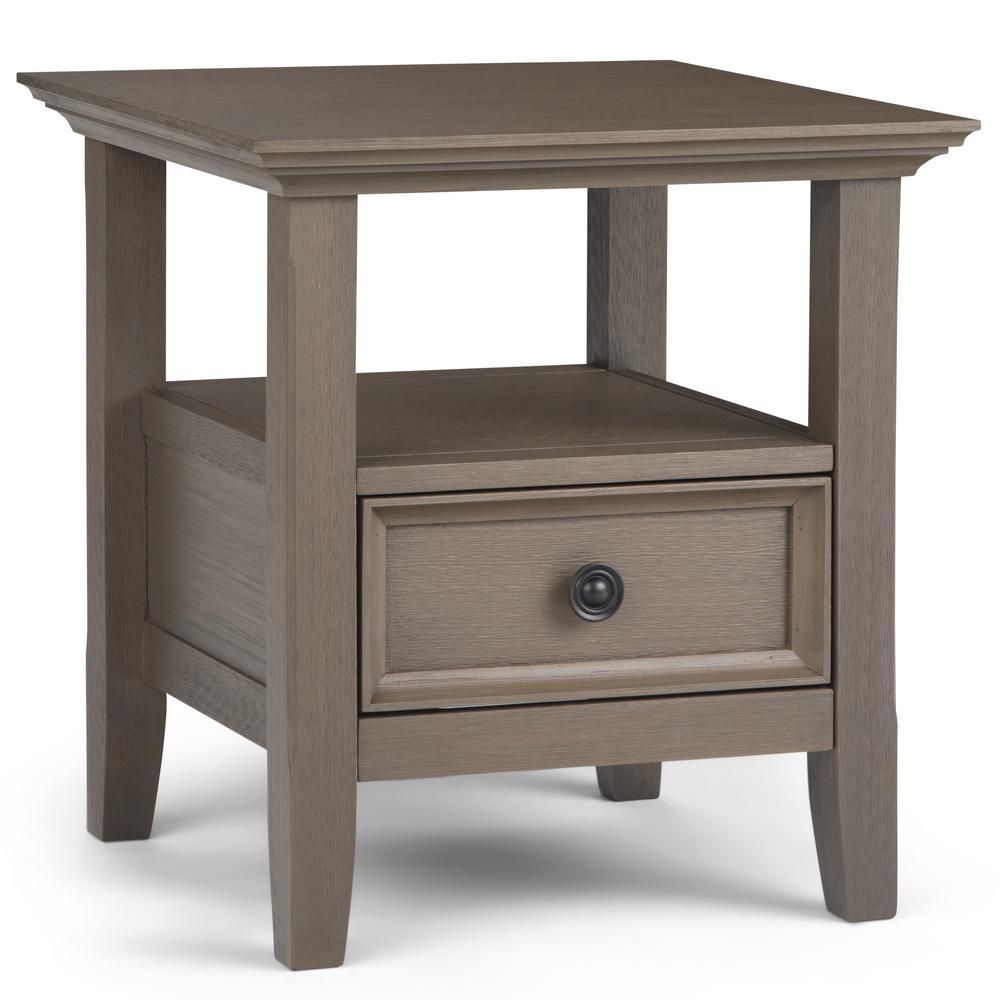 Simpli Home Amherst Solid Wood 19 In Wide Square