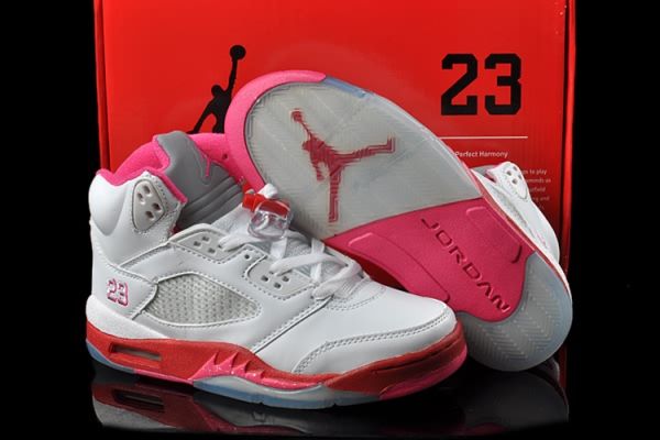 jordan 5 pink and white