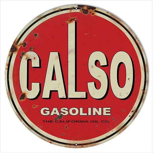 Chevron Gasoline Gas Motor Oil Round Embossed Metal Tin Sign 24/" Vintage Garage