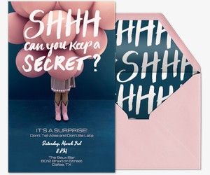 shhh can you keep a secret from evite for a surprise birthday