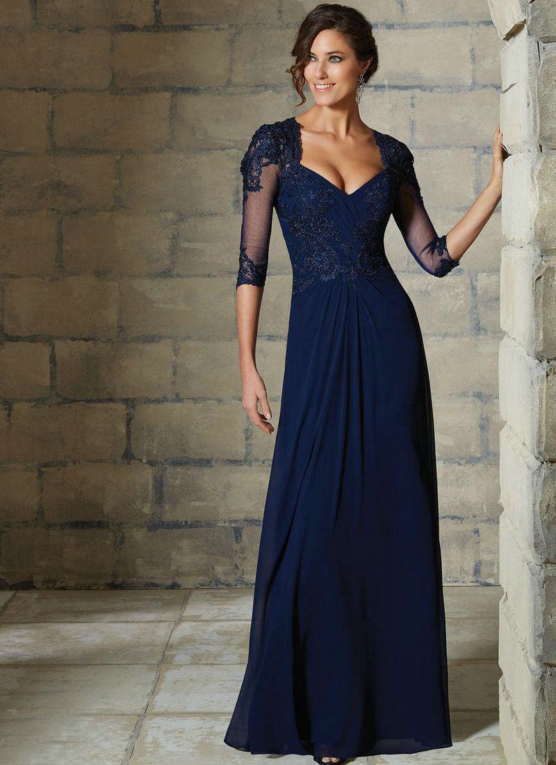 Aliexpress.com : Buy Navy Blue Mother Of the Bride Dresses Champagne ...