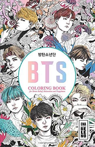 Download BTS Coloring Book for Stress Relief, Relaxation and Happi ...