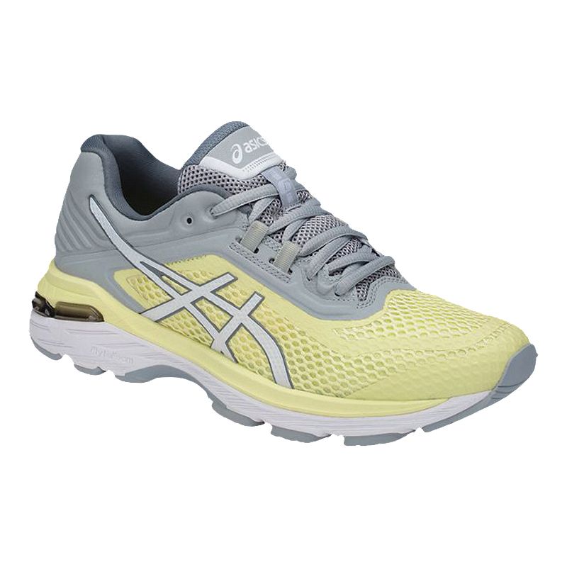 ASICS Women's GT 2000 6 Running Shoes - Yellow/White/Grey ... ASICS Women's GT 2000 6 Running Shoes - Yellow/White/Grey ...