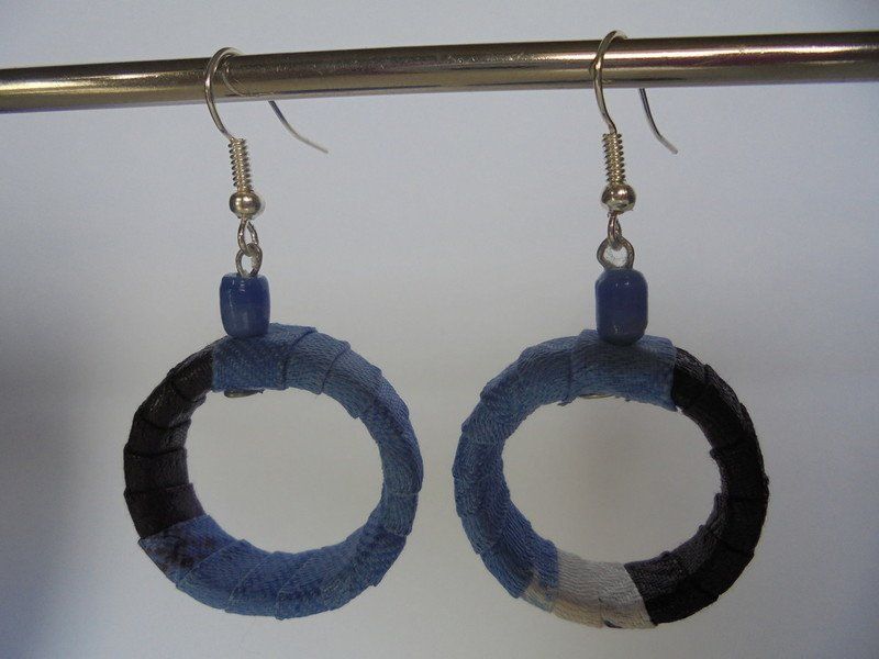 African fabric earrings, ankara