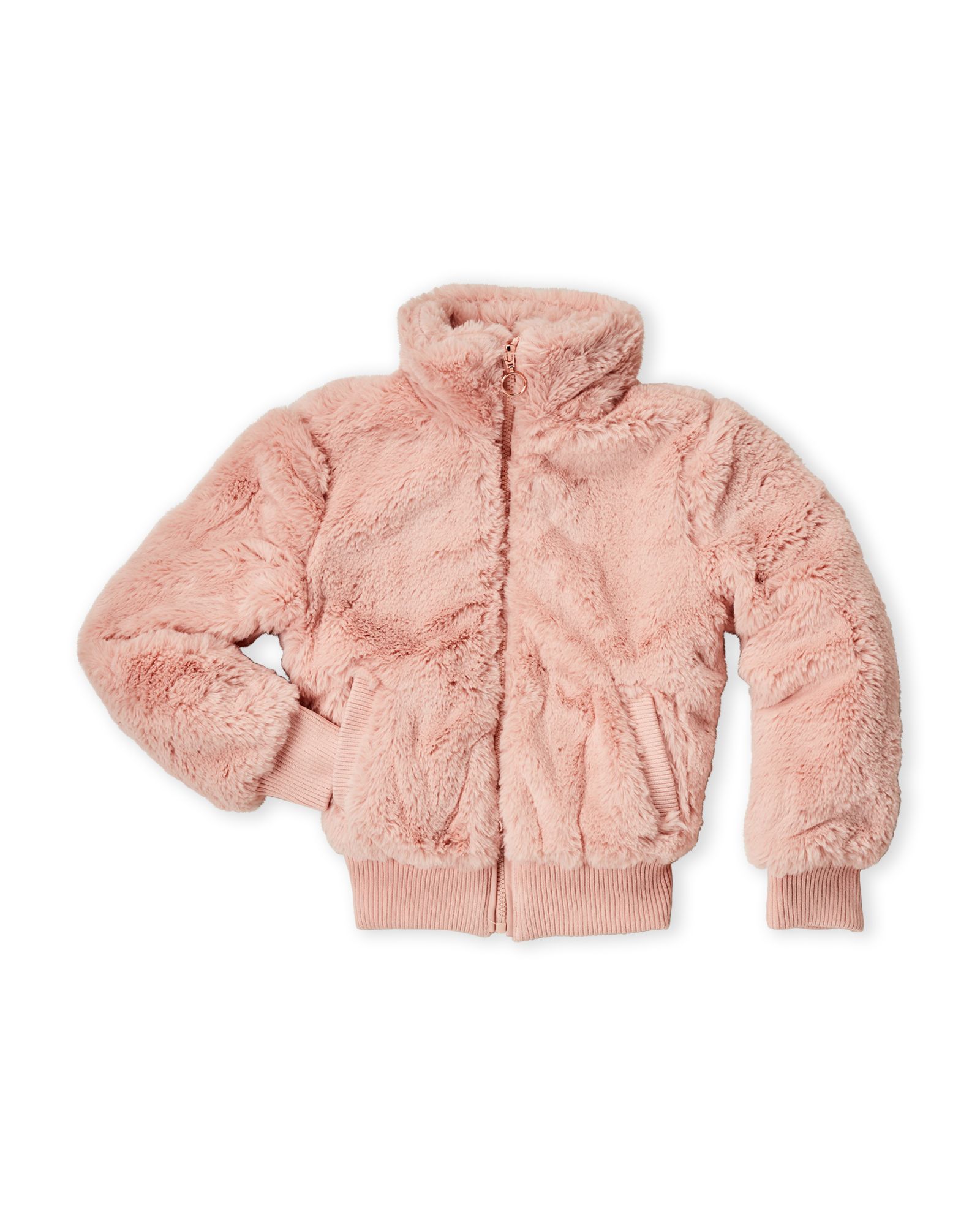 Urban Republic Girls Faux Fur Flight Jacket