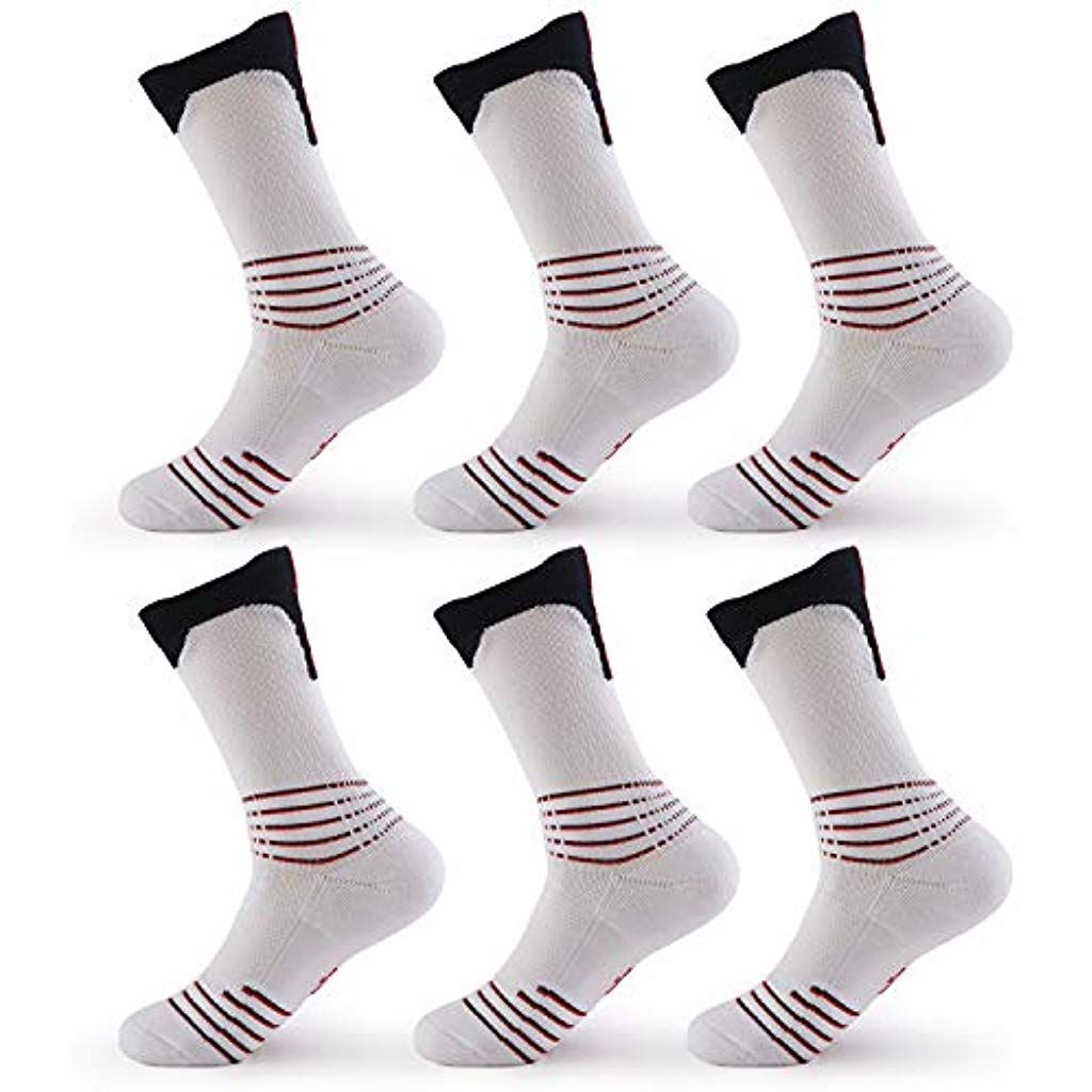 Toddler Socks Athletic HAPYCEO Unisex Kids Non-skid Cotton Ankle Socks 6 Pack