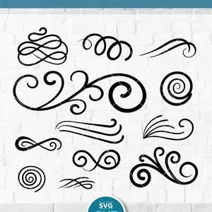 Download Swoosh Svg Or Swish Png Squiggle Svg Loop Swash Underline Etsy In 2021 Swirly Designs Svg Squiggles