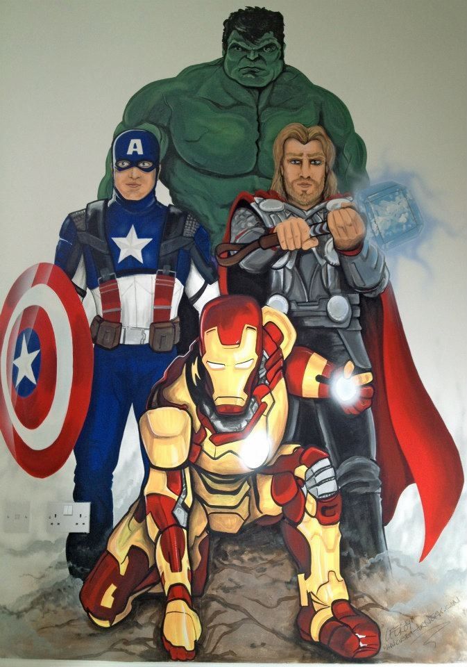 Marvel Avengers Wall Mural Kids Wall Murals Wall Murals Painted Wall Murals