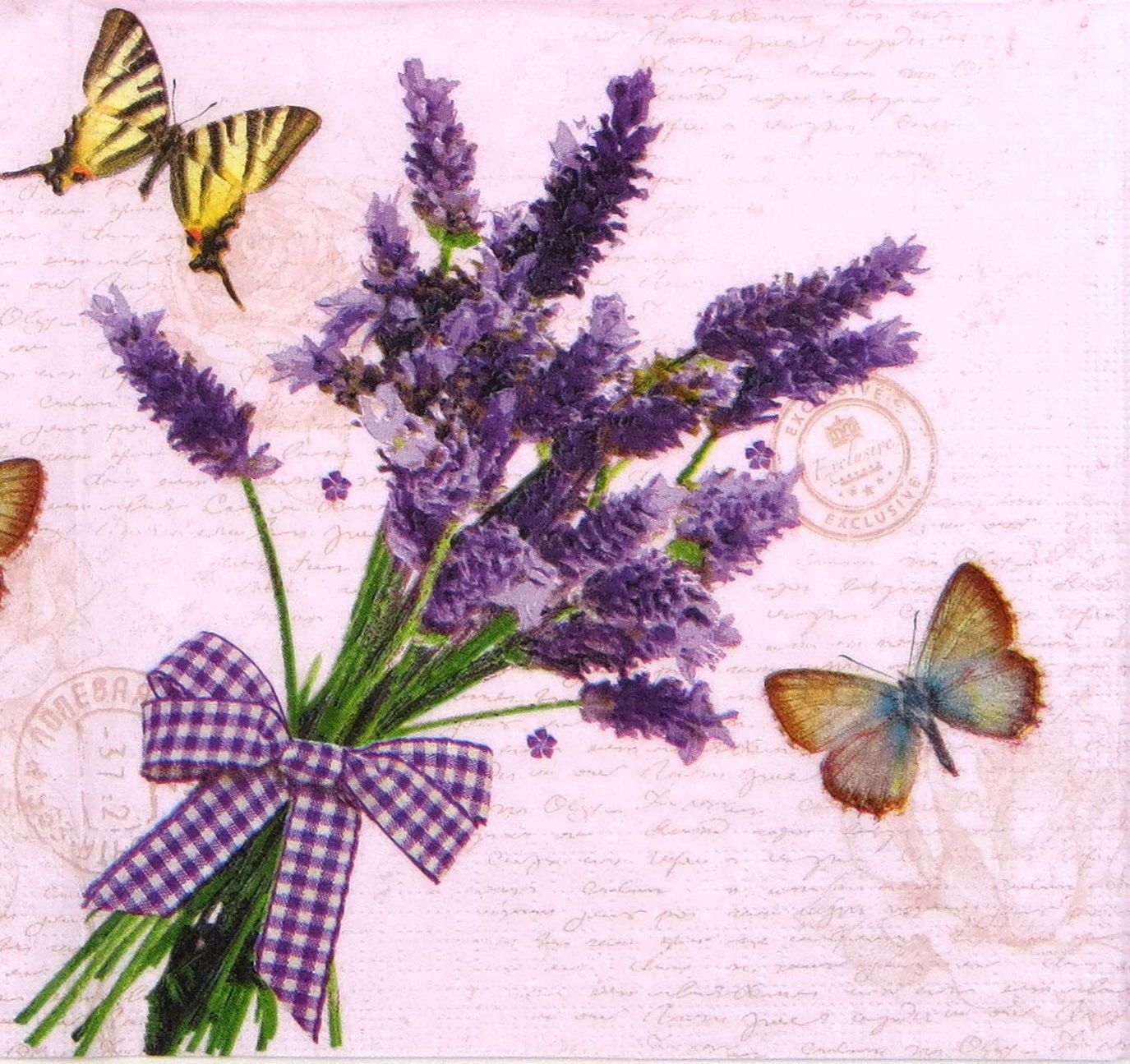 4x Paper Napkins for Decoupage Decopatch Craft Lavender