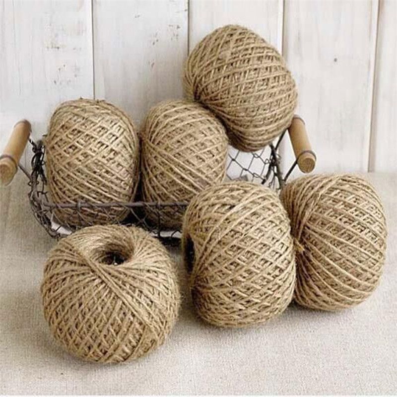 Wedding Party Decor Natural Jute Hessian Burlap Rustic Twine Sisal String Cord
