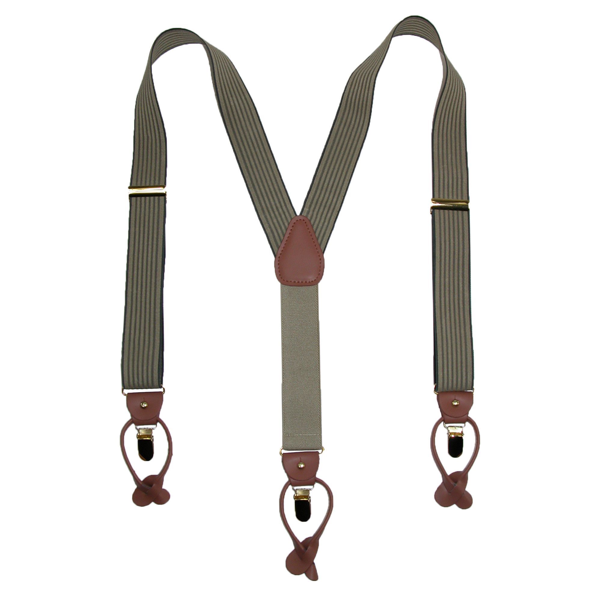 1.5 Inch Wide Brass Clip Suspenders