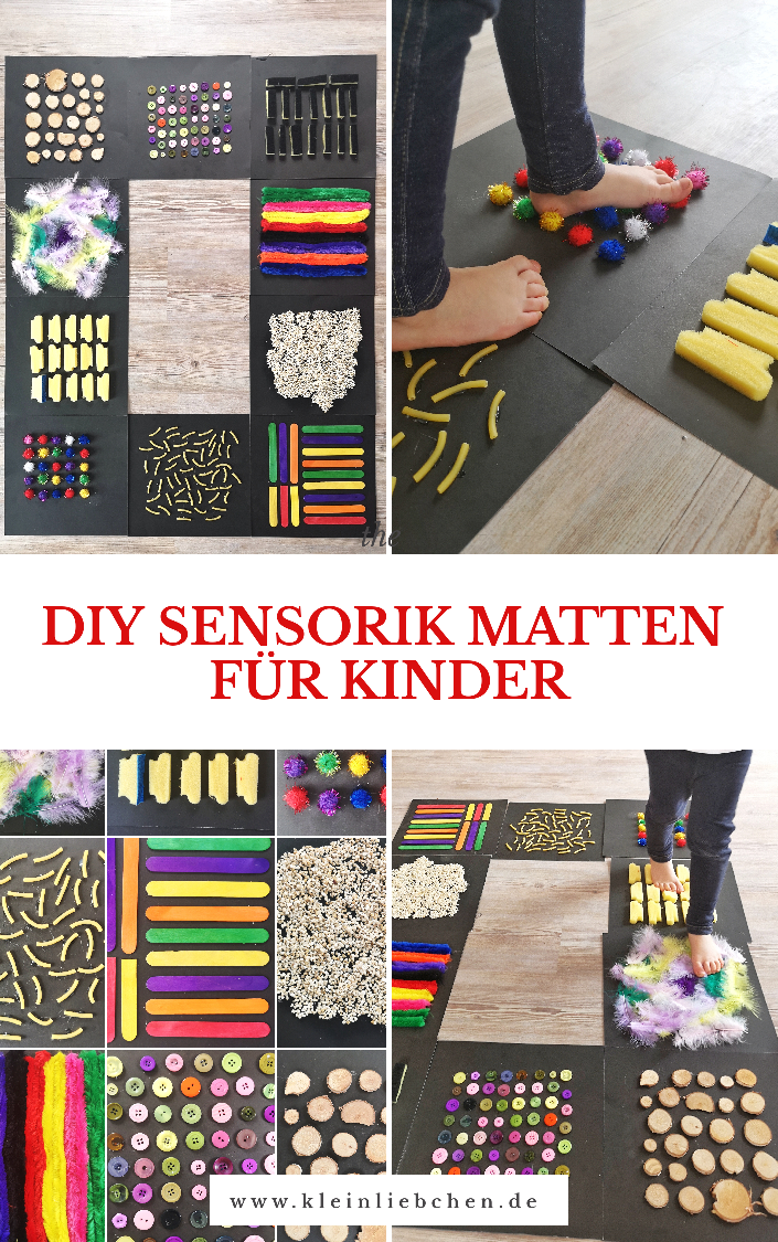 DIY Sensorik Matten für Kinder - Sinneswahrnehmung mit den Füßen -  kleinliebchen