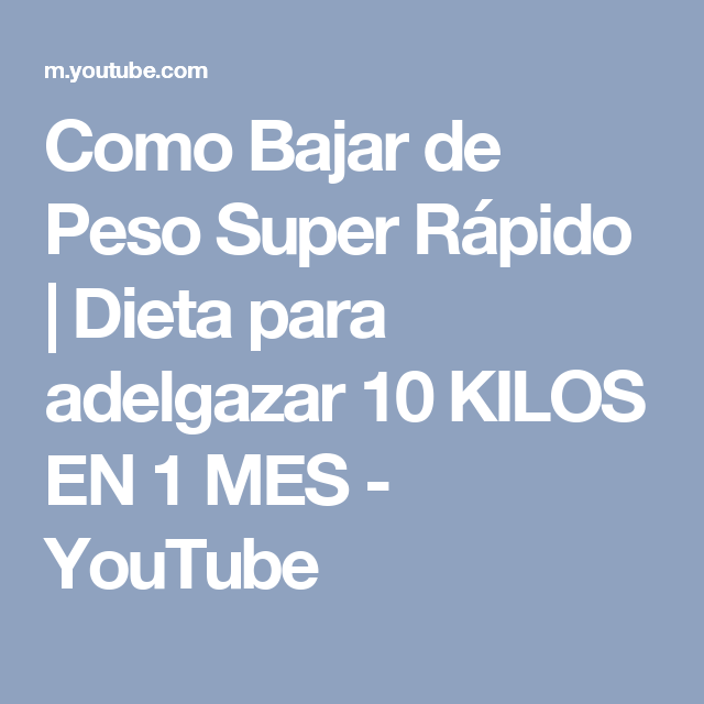 como adelgazar en 1 mes rapido