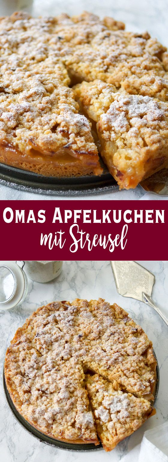 Omas Apfelkuchen mit Streusel (Apfelkrümel)