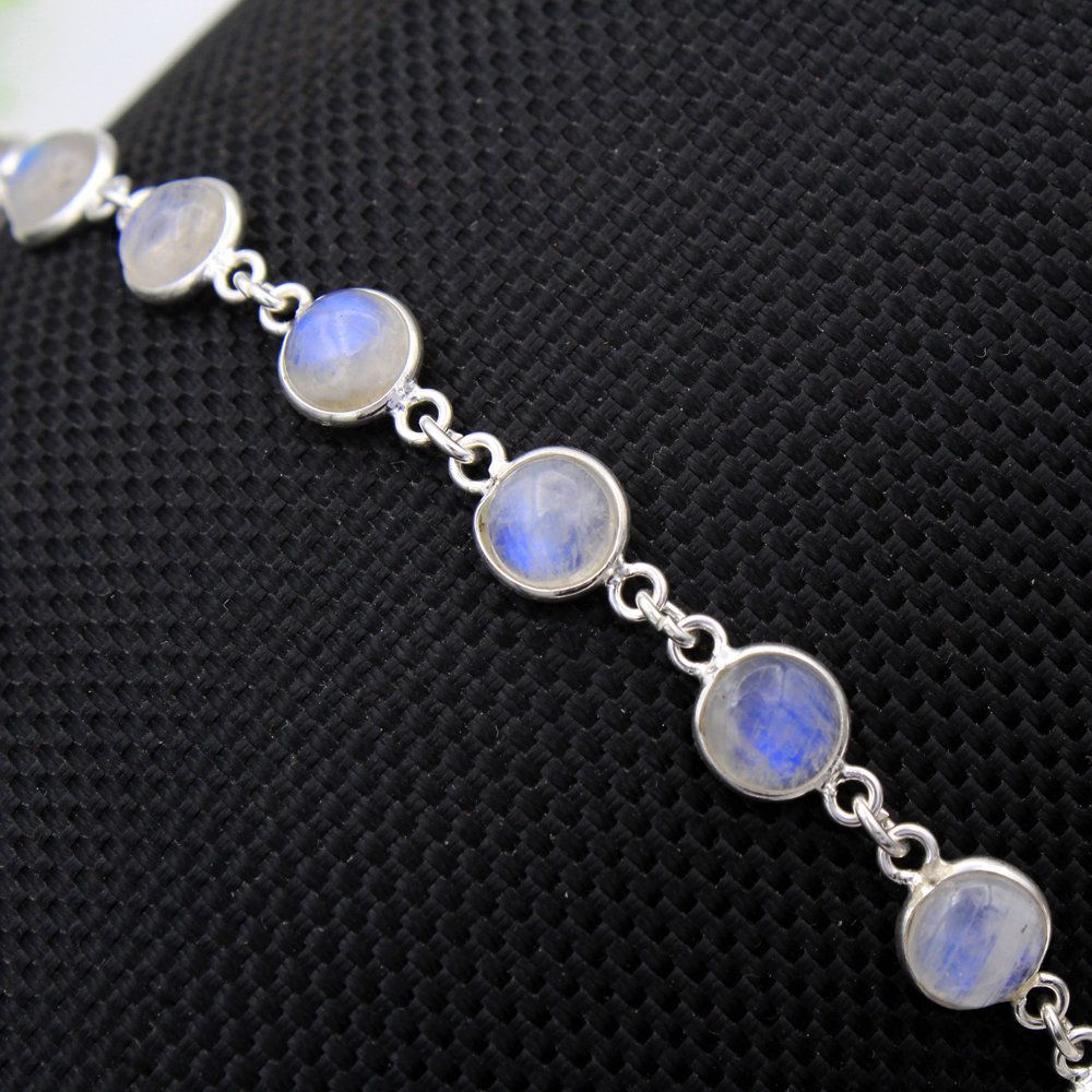 Mother/'s Day Special Blue Lapis Lazuli Oval Gemstone Bracelet 925 Sterling Silver Women Bracelet length 7.25 ab0252
