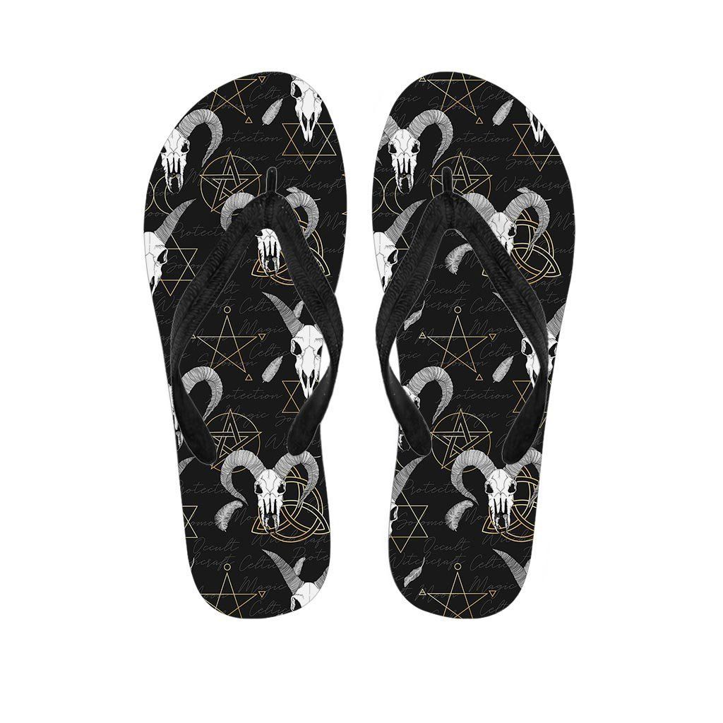 Capricorn Astrology Witch Gothic Women’s Flip Flops Capricorn Astrology Witch Gothic Women’s Flip Flops