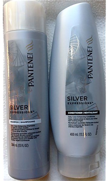 Pantene Silver Expressions Daily Color Enhancing Shampoo And Conditioner Set Value Bundle Shampoo For Gray Hair Color Enhancing Shampoo Silver Shampoo