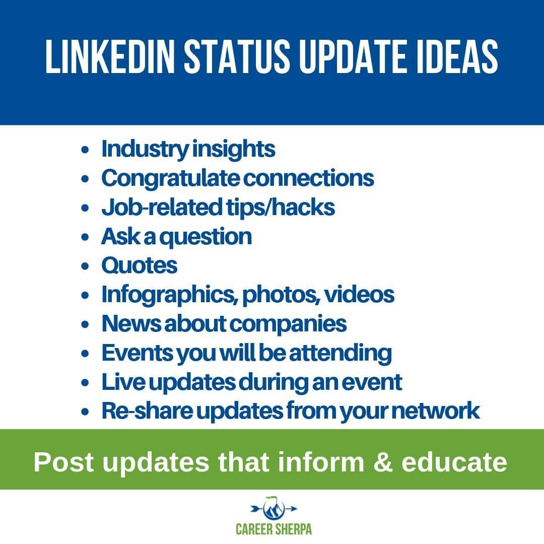 Need ideas for what to post on LinkedIn?⠀ Post this on your desktop and Need ideas for what to post on LinkedIn?⠀ Post this on your desktop and